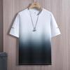 Maglietta Casual Estiva Girocollo Moda Manica Corta Uomo Gradiente Sportiva Pullover T-shirt Top