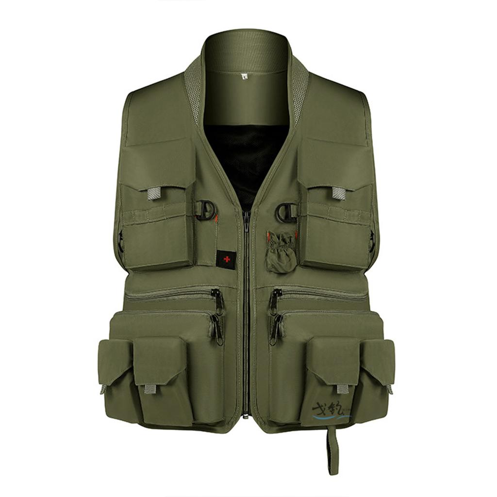 Multi-Pocket Fishing Vest Breathable Mesh Fishing Safety Life Jacket Multifunction Breathable Pocket