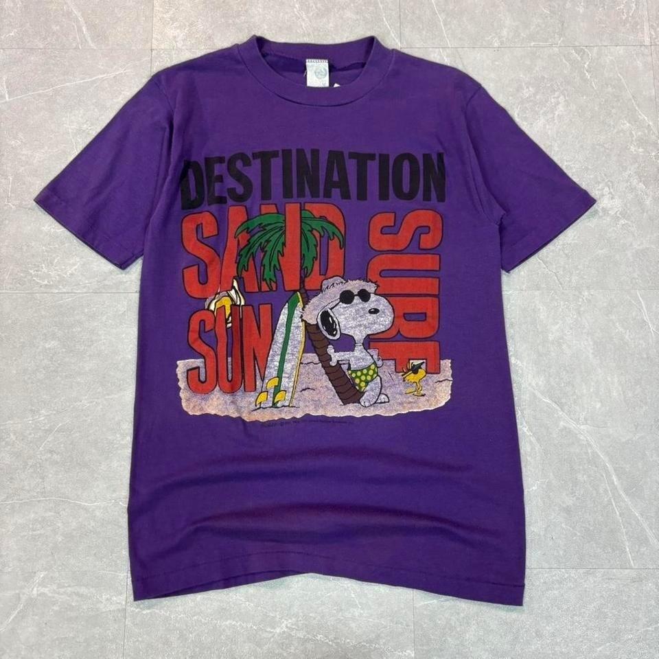 1970 s Snoopy purple graphic tee Size M #peanuts Unisex T-Shirt M