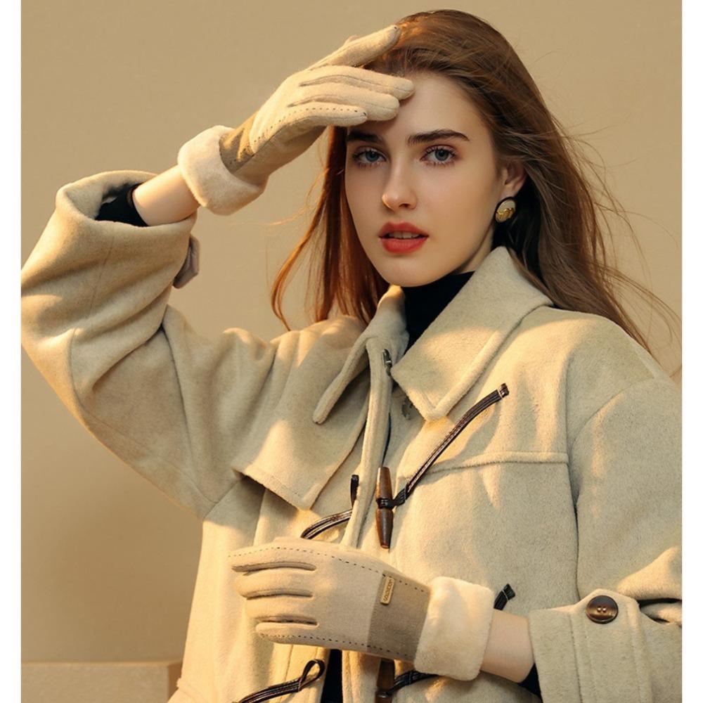 

Зимние перчатки для сенсорного экрана, 2023, кашемировые женские перчатки, новые теплые перчатки на пальцы