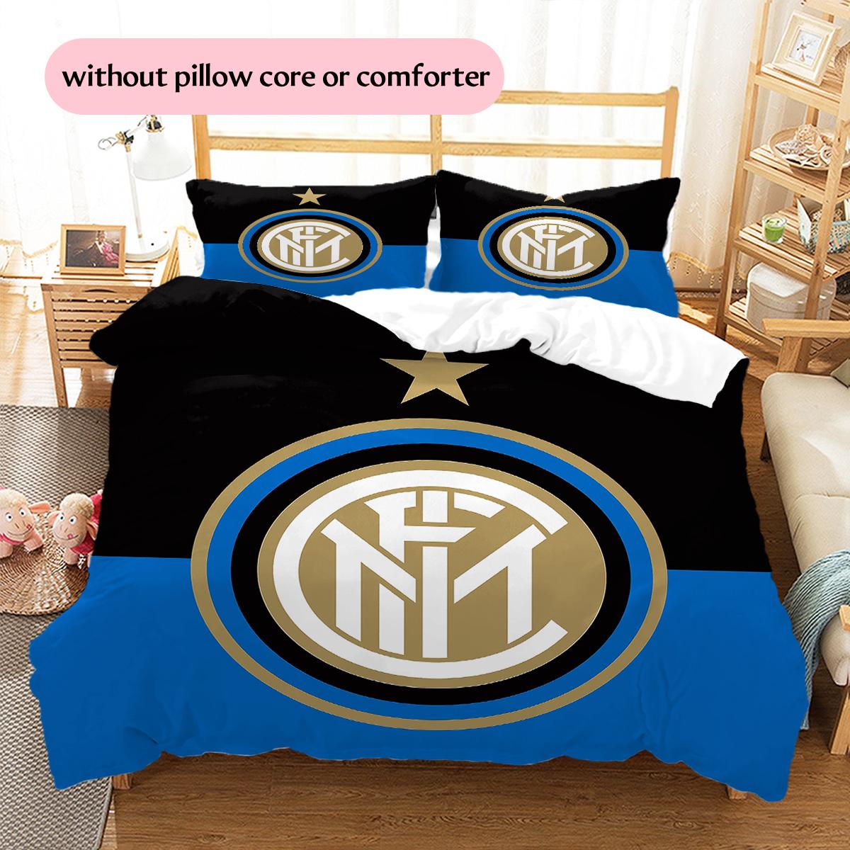 

FC Internazionale Milano Pattern Bedding Home Decoration Birthday Gift (1 * duvet cover + 2 * pillowcase, without core) 200x220cm