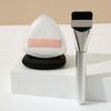 1 sada trojúhelníková černobílá houbička na make-up plochý štětec na make-up štětec na konturování mini houbička na prst nástroj na air cushion korektor
