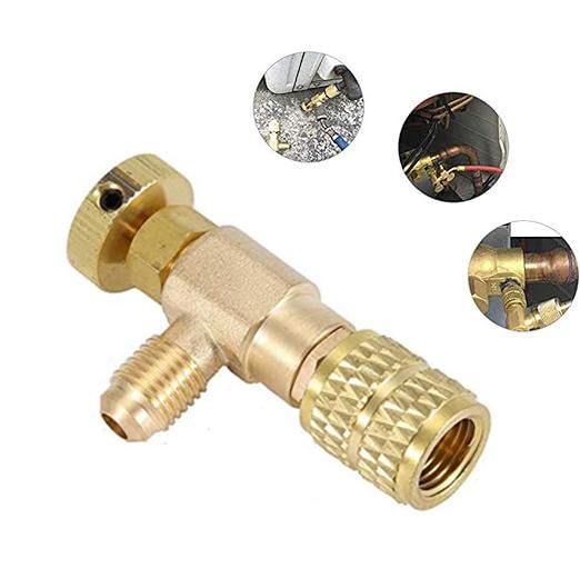 R410 - R22 Refrigeration Tool Air conditioning Safety Valve Adapter Fitting Refrigeration Charging Copper Adapter Tools For R410