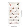Christmas Countdown Pocket Calendar Reusable Festive Fabric Storage Bag Christmas Advent Countdown Calendar With 24 Pockets For