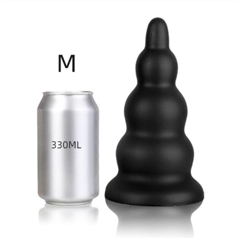 S/M/L/XL Tower Anal Plug Liquid Silicone Huge Butt Plug With Suction Cup Big Fisting Anal Dilation Prostate Massage Anal Sex Toy