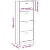 Shoe Cabinet Black 59 X 17 X 150 Cm Engineered Wood