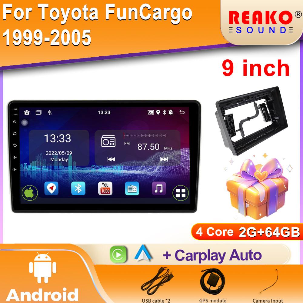 Android for  Toyota FunCargo 1999-2005 Car Radio DSP GPS Multimedia Video Player Wireless CarPlay Android Auto 2din Stereo
