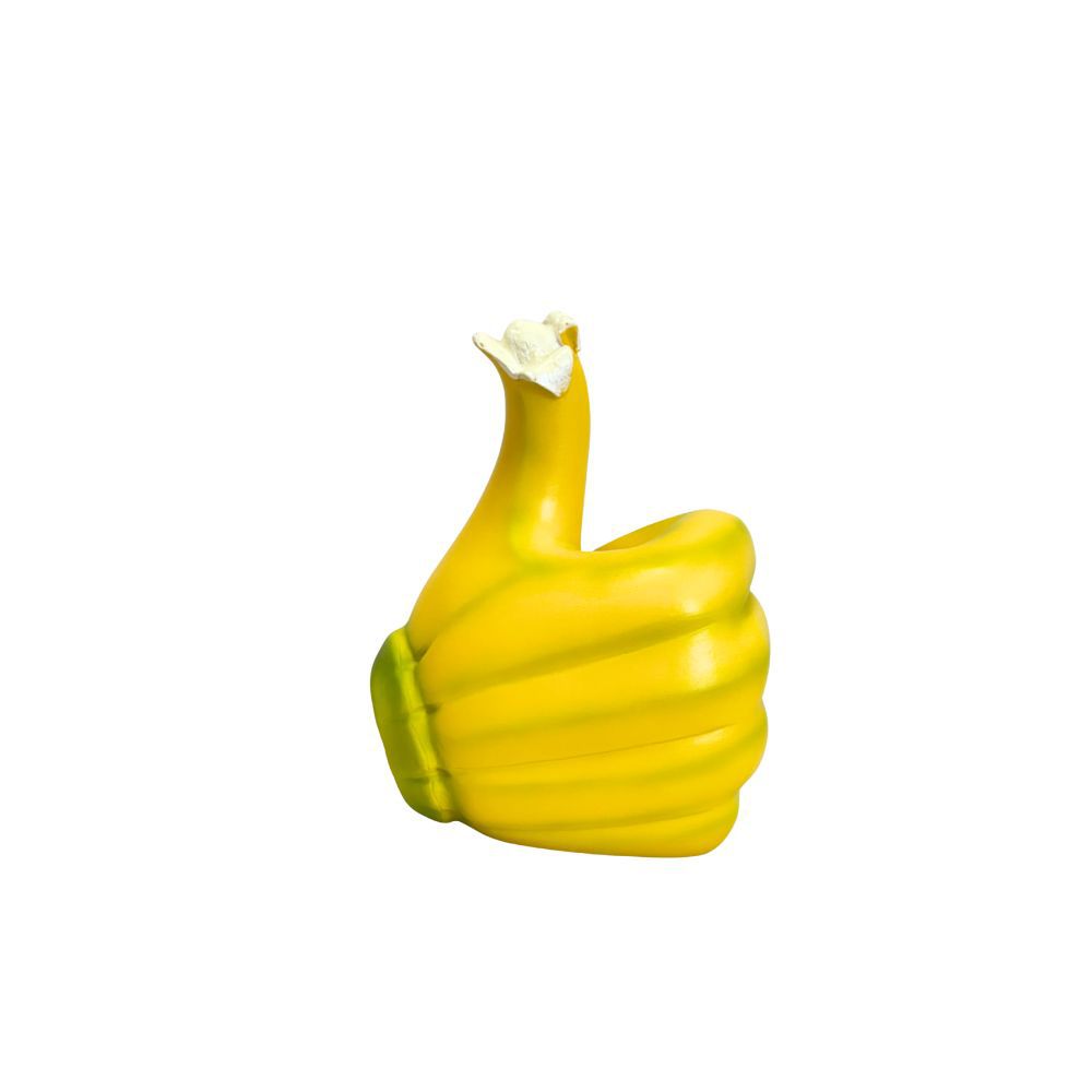 

Resin Craft Banana Thumbs Up Motivational Decor Statue Miniature Model 9.5 7 12 жёлтый