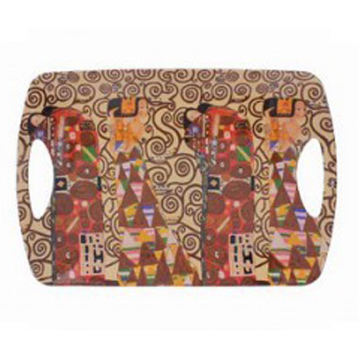 

Les Trésors De Lily [A1387] - Большой меламиновый поднос Фреска Густав Климт Древо жизни - Ожидание - Любовь - 48. 5x29. 5 см