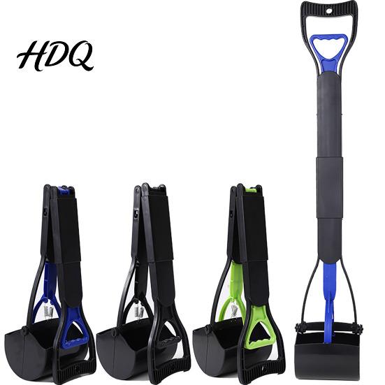 Grass And Gravel Poop Collector Dog Pooper Scooper Portable Pet Waste Cleanup Tool with 20 Bags Heavy Duty Picker Carry Case Foldable Scooper