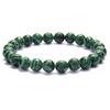 New European & American Style Cross Bracelet, 8MM Natural Stone Beaded Fashion Accessory