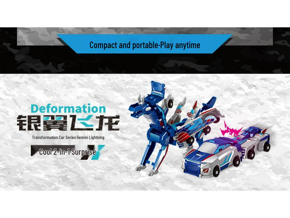 Silverwing Dragon Kaboo: Two-in-One Collision and Pegasus Unicorn Transforming Toy