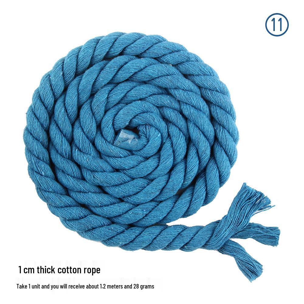 10mm Colored Cotton Rope - 1cm Thick Braided Rope for DIY Crafts, Weaving, Curtain Bundling, and More