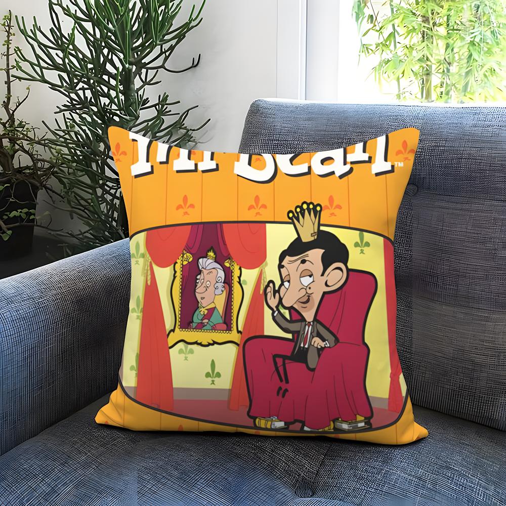 

classic M-Mr. BeanS Cushion Cover Comfortable Reversible Pillow Cover Ideal for Car Sofa Bedroom & Beyond 12x12Inch