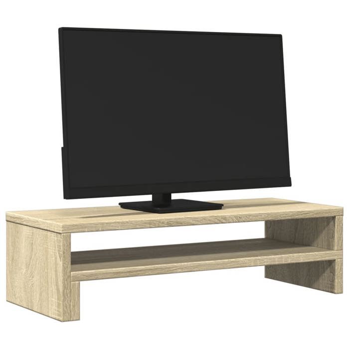 VidaXL Support de moniteur chêne sonoma 54x22x15 cm bois d'ingénierie, support de moniteur pour bureau, étagère de moniteur, 854771