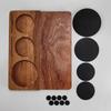 51MM/54MM/58MM Coffee Tamper Mat Station Stand Sapele Wood Portafilter Holder Support Base Rack Barista Espresso Accessories