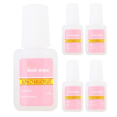 5 pezzi colla per unghie acrilica forte decorazione per unghie strumento per manicure adesivo con pennello