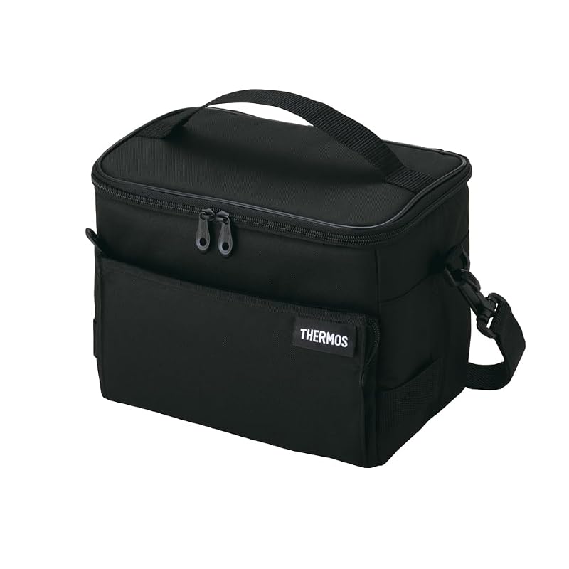 Thermos Soft Cooler 5L All Black Insulated Bag, 5-Layer Insulation, Foldable and Compact, Water-Repellent Fabric, Box Type RFD-0051 ALB