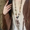 Bohemian flower pendant necklace niche retro versatile collarbone chain fashion temperament high-end jewelry