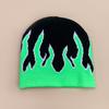 New European and American popular alphabet flame spider skull knitted hat men and women autumn and winter personality hip hop warm