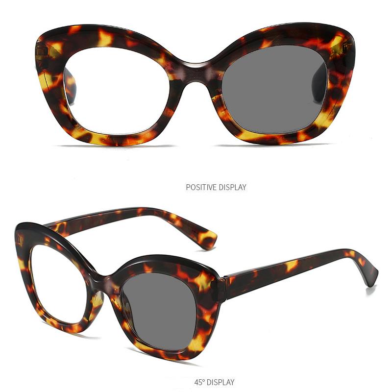 

Oversized Frames Pochromic Reading Glasses Unisex Far Sighted Glasses Stylish High-Definition Presbyopia Eyewear 0 To +4.0 4.0