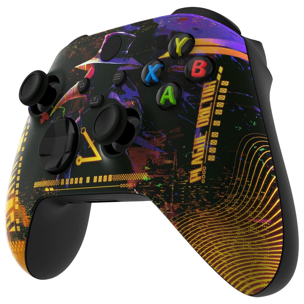 custom front housing shell for Xbox Series featuring an animal print cover faceplate for Xbox Series and Xbox Core not eXtremeRate's X/S, soft-touch