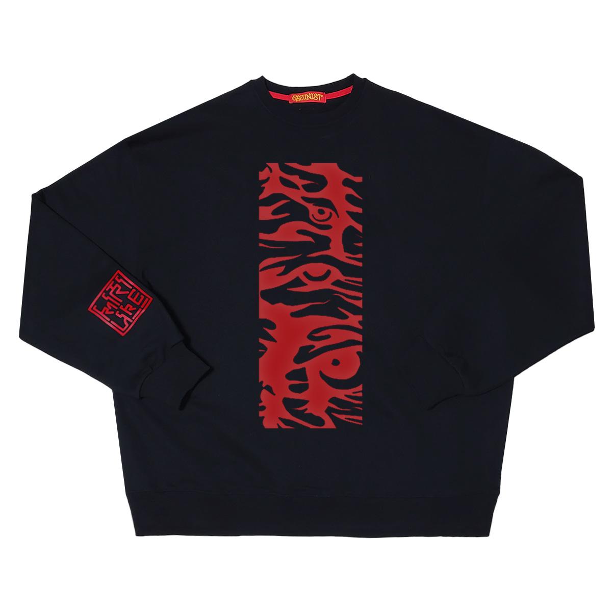 Seginist Changguiho Узорная Большая Оверсайз Толстовка Черная Size 1