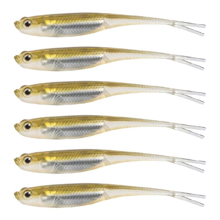 6Pcs Soft Silicone Baits Floating Fishing Lure Fork Tail Swimbaits Lures Soft Artificial Baits Fishing Tackles Enduring