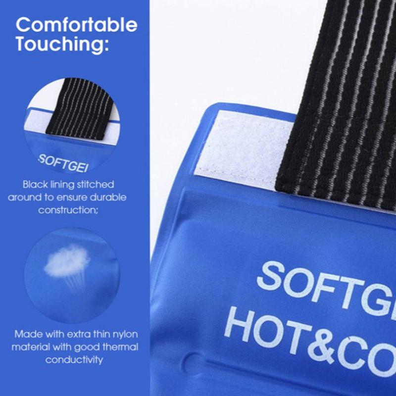 1Pc Multipurpose Gel Ice Sleeve Elbow Knee Ankle Ice Pack Hand Ice Wrap Gel For First Aid Sports Muscle Pain Ice Heat Pad