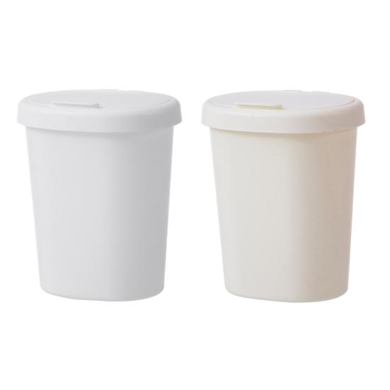 Garbage Can with Lid to Prevent Odor Desktop Trash Bin Small Kitchen Trash Can Easy Open Portable Waste Container