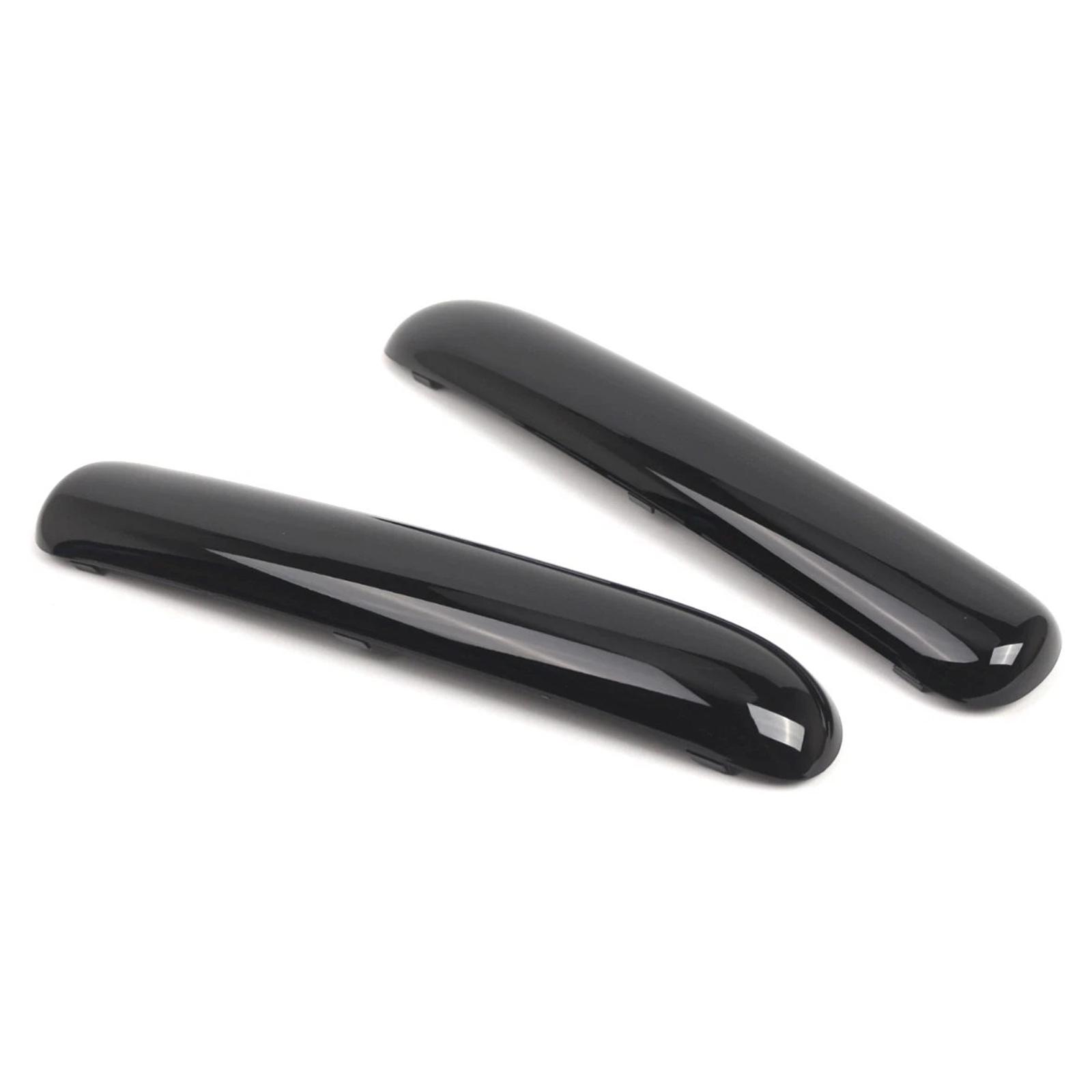 Artudatech Pair Front Bumper Chrome/Black Trim Set For Mini One Cooper R50/R52/R53 2001-2004 2002 2003 51116800143 51116800142 gloss black