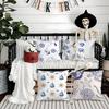 Animals Marine Theme Print Pillow Case Silky Short Plush With Invisible Zipper Dustproof Sofa Cushion Cover For Home Decor