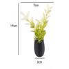 Mini Artificial Potted Plant 1:12 Scale Lifelike Fake Greenery Decor for Dollhouse Birthday Gift
