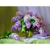 Diamond Painting Flowers Full Drill Round Diamond Embroidery Purple Lavender Picture Of Rhinestones Home Decor