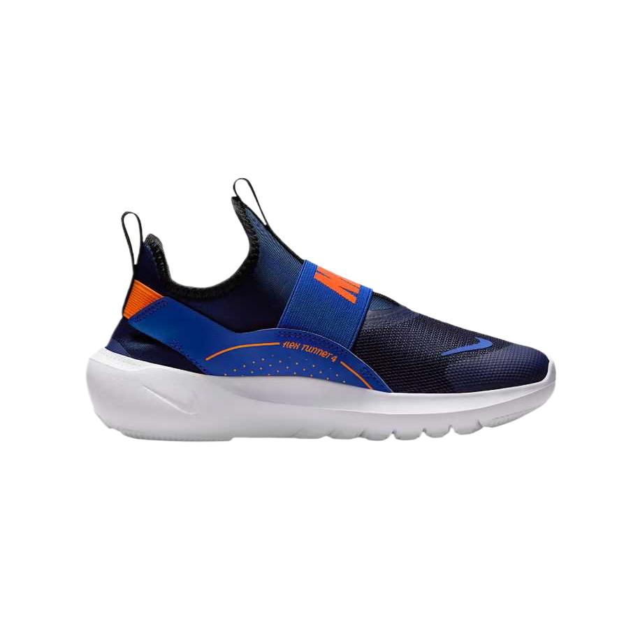 Nike Flex Runner 4 Comfortable Fashion Versatile Classic Kids Running Shoes Kids Running Shoes Navy-Blue IF2893-401