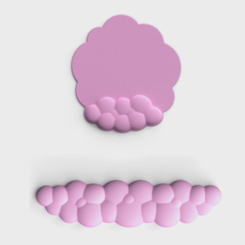 Keyboard Cloud Wrist Rest Memory Foam Keyboard Palm And Rubber Base Rest Ergonomic Keyboard Pad Wrist Support For Pain Relief Mo