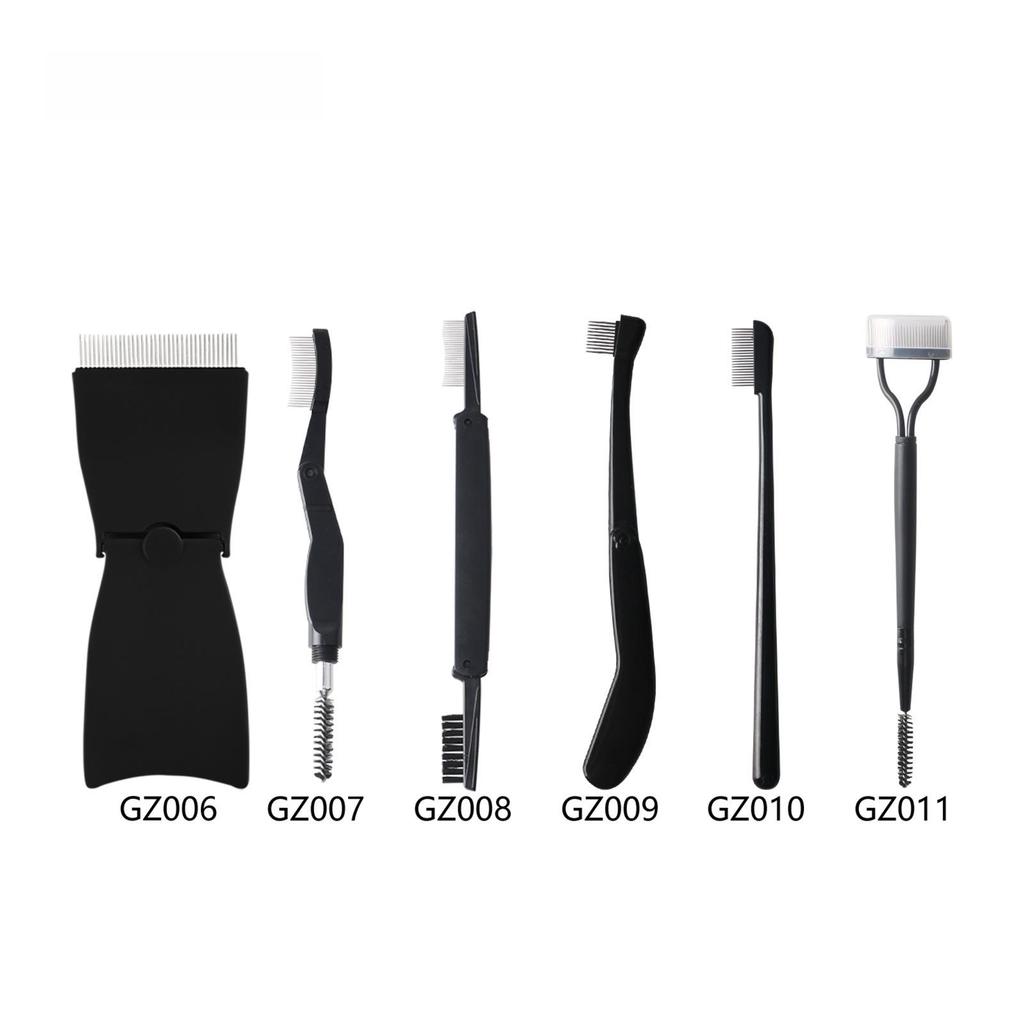 Wimpernkamm- und Augenbrauenbürsten-Werkzeugset aus Edelstahl