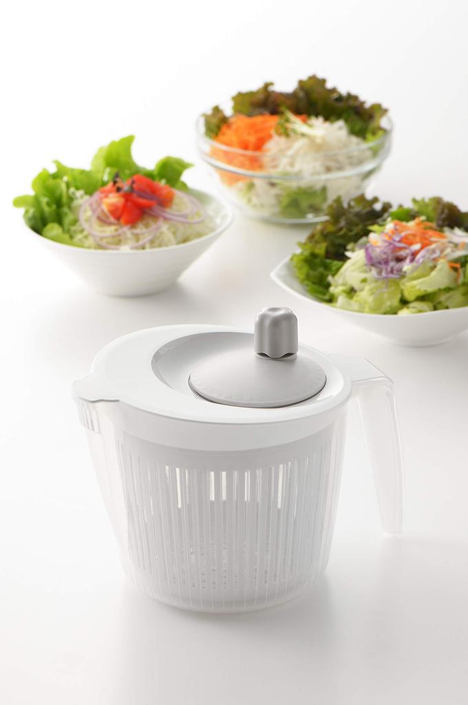 Yoshikawa Vegetable Drainer/Salad Spinner, Made In Japan, New Kitchen Basic, Gift Wrapping Available, SJ2966