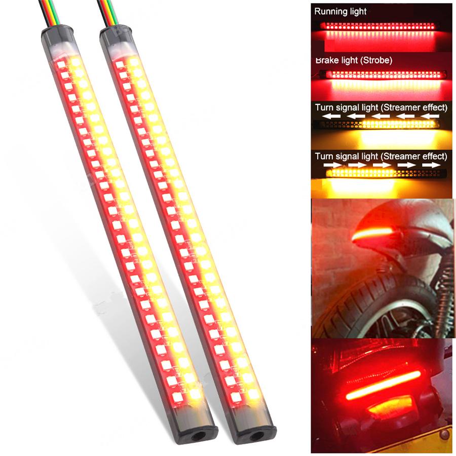 

2 × 7.5 Inch Motorcycle Atv Led Rear Turn Signal Brake Light Stop Lamp Drl Tape Ip65