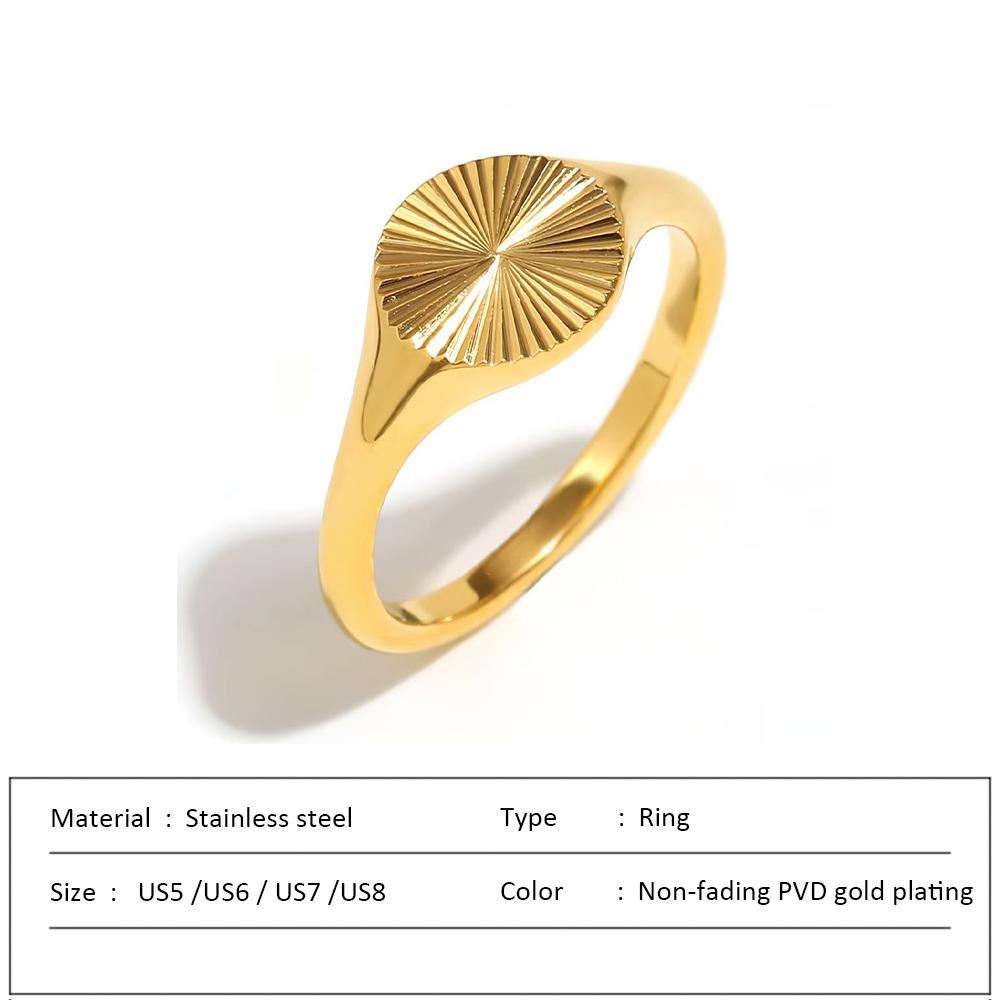 Waterproof Stainless Steel Ring for Women Non-fading Heart Ring Stylish Metal Rings Simple New Jewelry