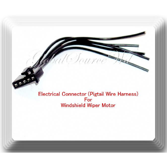 5 Wire Harness Pigtail Connector For  Windshield Wiper Motor Fits: GM