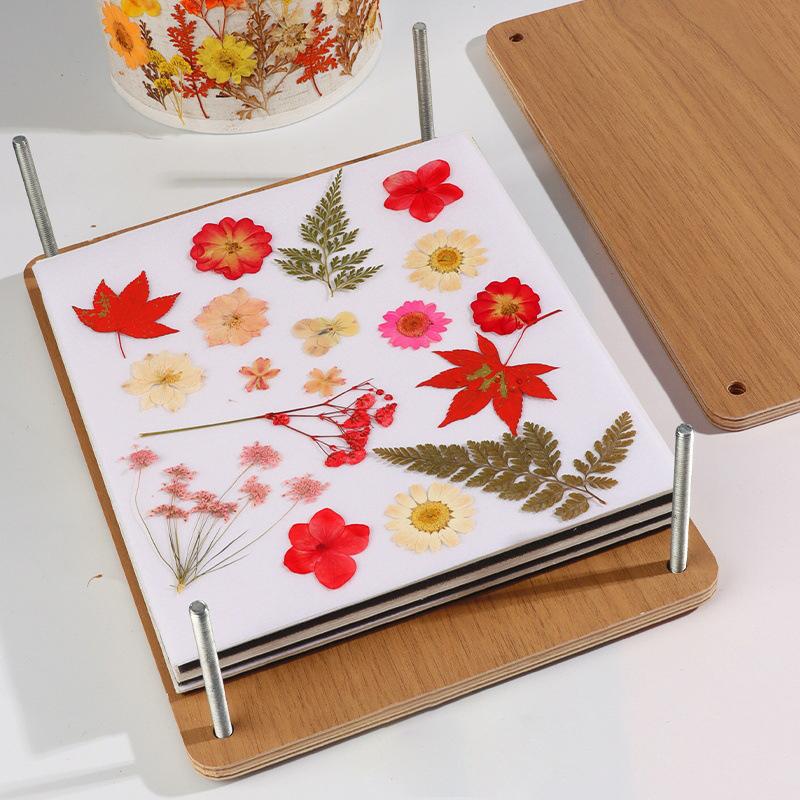 Flower Press Kit 5 Layers Wooden Flower Press Complete Flower Preservation Kit Leaf Pressing For Diy Crafts Making Dried Plants