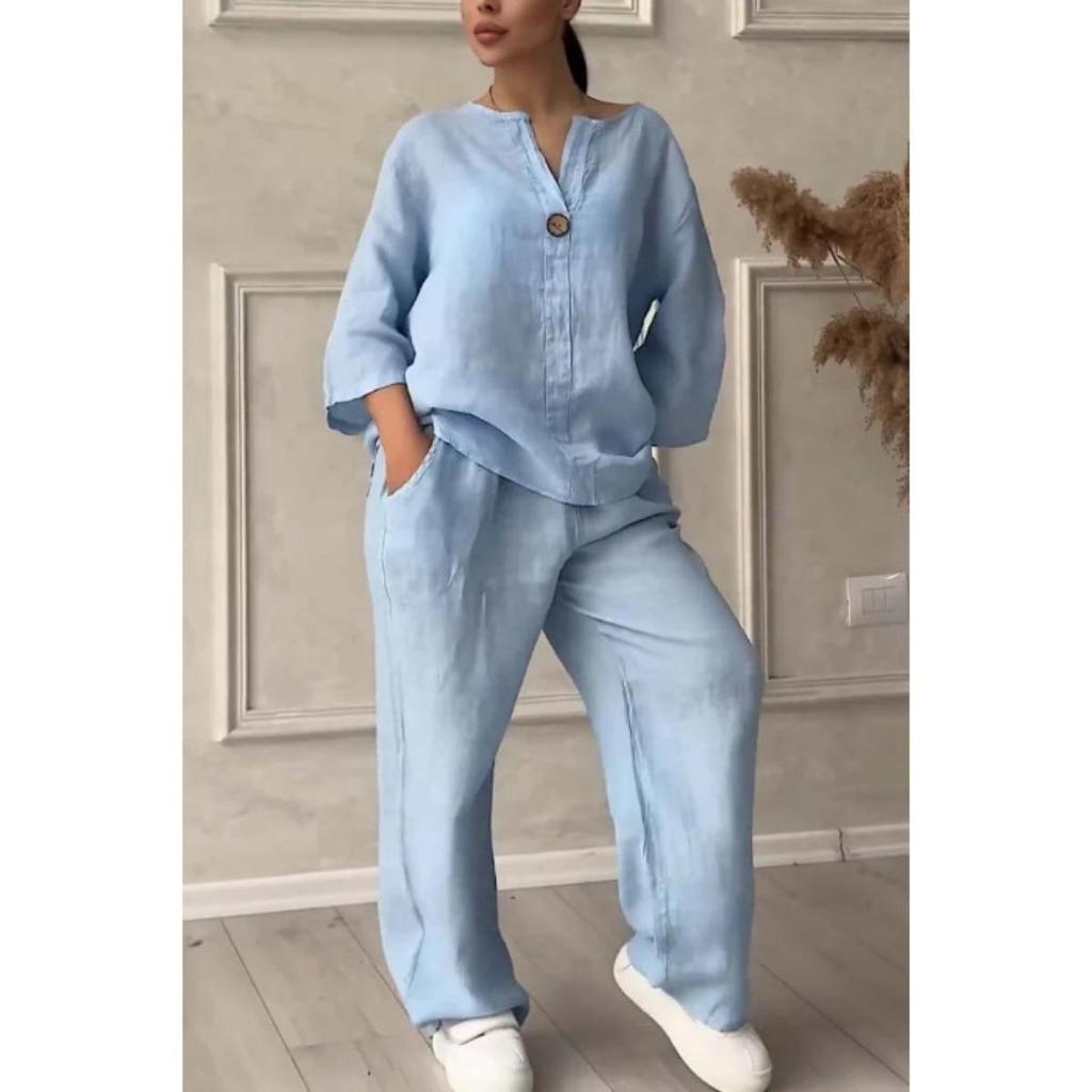 Nieuwe Dames 2-delige Set, Losse Broek met Hoge Taille, Polyestervezelstof, Effen Kleur, Strapless, Gemiddelde Elasticiteit, Elegante Stijl