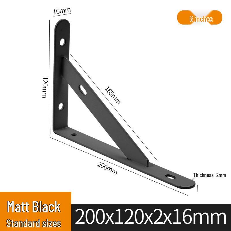 Wall-Mounted Storage Rack with Load-Bearing Support Triangle Bracket