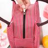 Womens Stripe Thermal Lunch Box Cooler Bag Insulated Picnic Handbag Food Bag