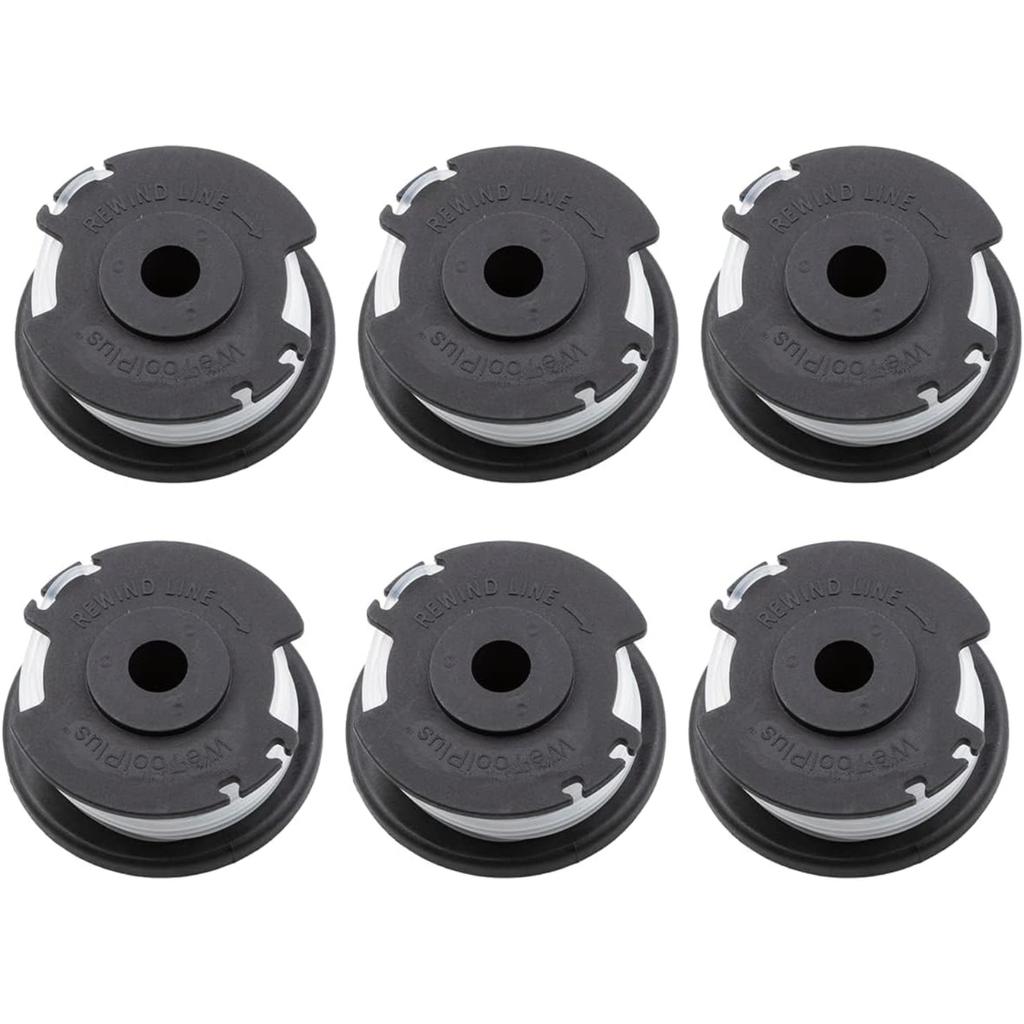 6 Pcs 0.065'' Weed Eater String 20V Max for Fits Hyper Tough HT-19-401-003-06 & HT-19-401-003-07, 0.065 Mm 16ft Trimmer Spool Line Weed Eater