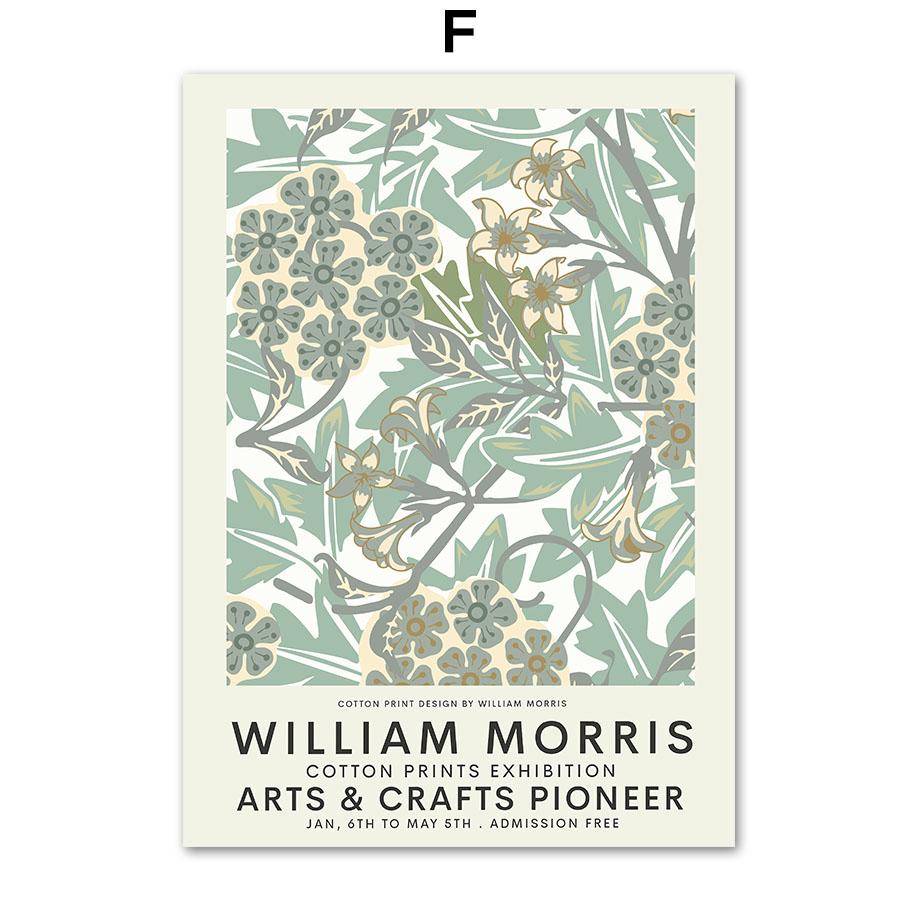 William Morris Museum Utställning Galleri Väggkonst Nordiska affischer Dukmålning Och tryck Väggbilder för vardagsrumsinredning