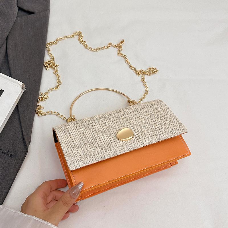 Handbag Small Bag Women's 2025 Summer New Woven Personalized Small Bag Fashion Personalized Retro Shoulder Handbag