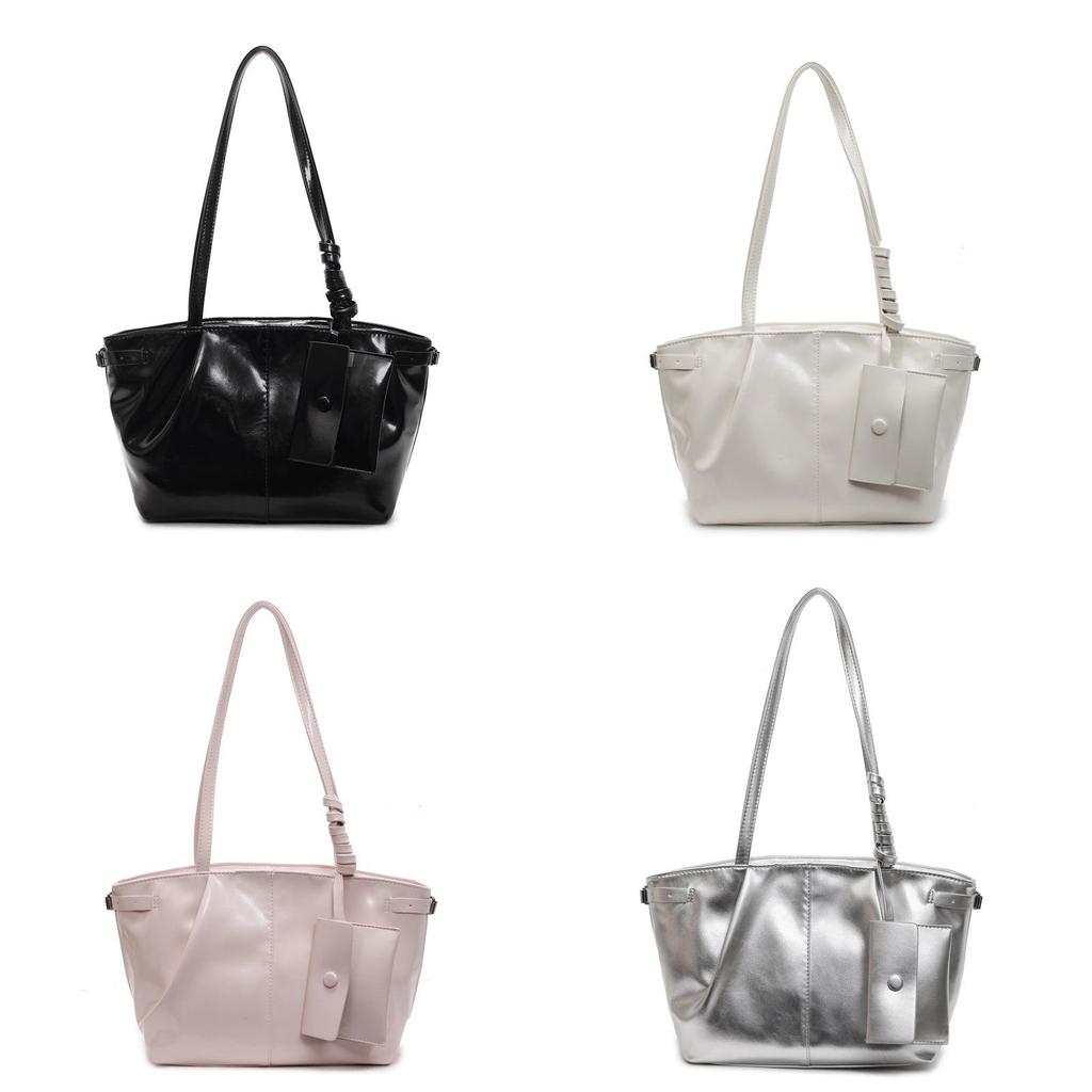 Minimalist Pu Bag For Women With Zipper Closure And Inner Pouch For Daily