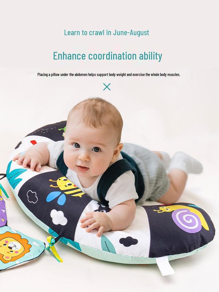 Dětský U-polštář pro polohu na bříšku a nácvik zvedání hlavičky